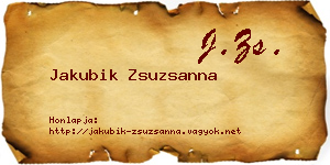 Jakubik Zsuzsanna névjegykártya