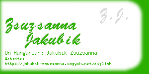 zsuzsanna jakubik business card